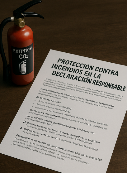 Protección contra incendios en la declaracion responsable