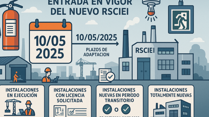 En vigor el nuevo RSCIEI: claves de la seguridad contra incendios en fábricas y plantas industriales