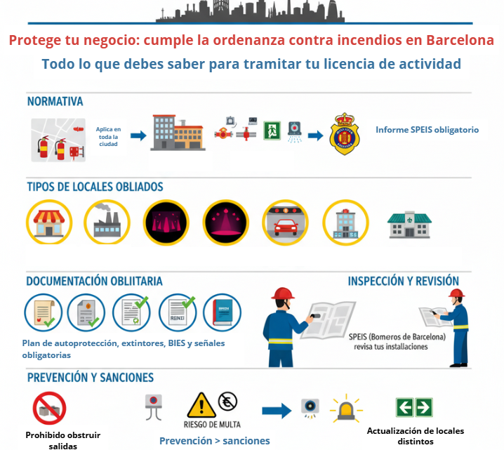 Ordenanza municipal de incendios en Barcelona: requisitos antes de abrir tu negocio