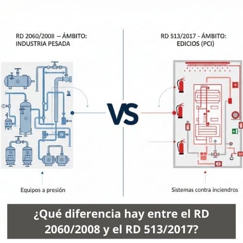 ¿Qué diferencia hay entre el RD 2060/2008 y el RD 513/2017?