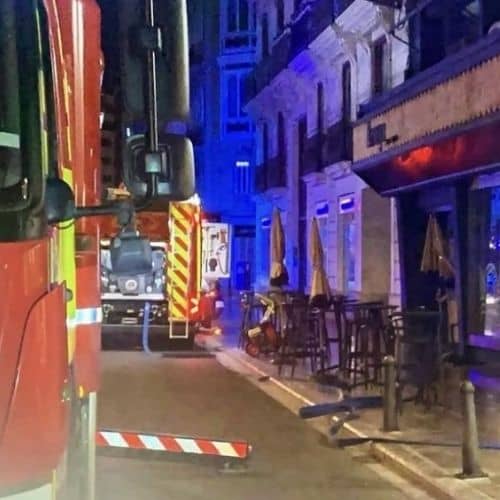 Fuego en el restaurante de Quique Dacosta en Valencia